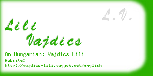 lili vajdics business card